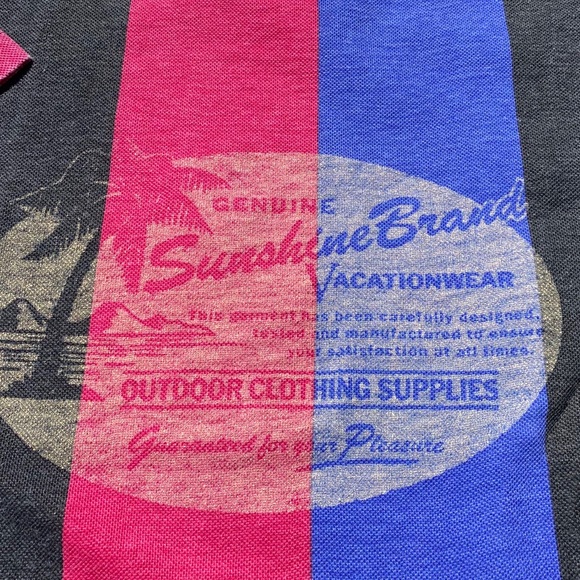 Vintage Striped Genuine Sunshine Brand Tee - Picture 4 of 5